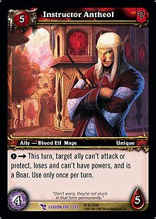 WoW World of Warcraft TCG -- Instructor Antheol