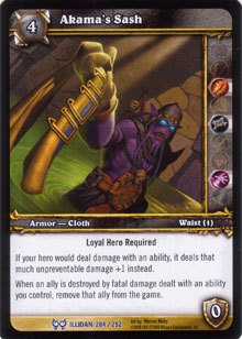 WoW World of Warcraft TCG -- Akama's Sash