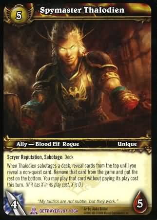 WoW World of Warcraft TCG -- Spymaster Thalodien