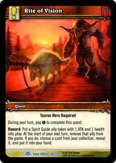 WoW World of Warcraft TCG -- Rite of Vision