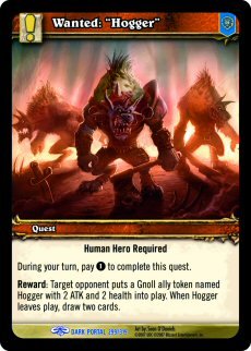 WoW World of Warcraft TCG -- Wanted:"Hogger"