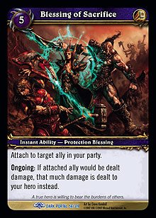 WoW World of Warcraft TCG -- Blessing of Sacrifice