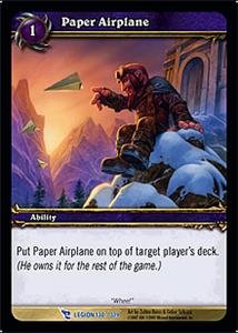WoW World of Warcraft TCG -- Paper Airplane NON-Loot