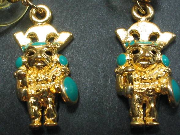 sipan little warrior 20 mm earrings