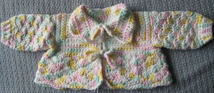 New Handmade Baby Sweater - Pastels, 3 months (Item # IS0003) 100% cotton, matches IB0005 & IH0003