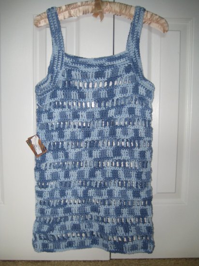 Hand Crocheted Ladies Cotton Tunic Top (item # CL0001) Ladies Small/Medium
