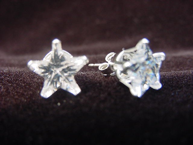 Sterling Silver Star-Shaped Studs