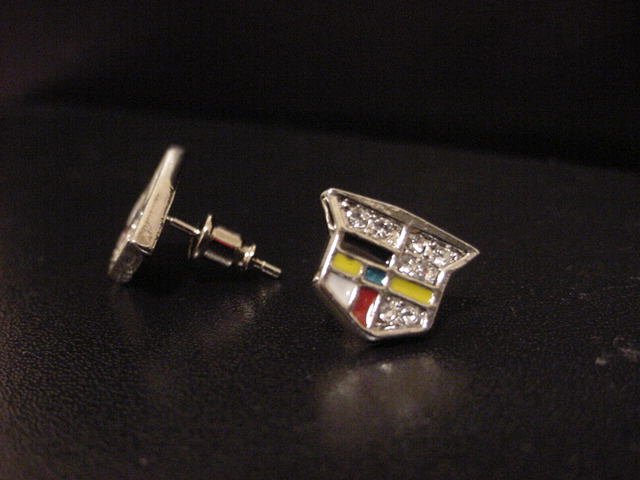 Quadruple Silver Plate Cadilliac Earrings