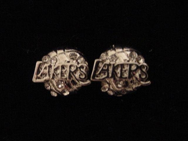 Quadruple Silver Plate Lakers Logo Earrings