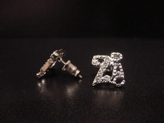 2PAC Silver Plate Earrings