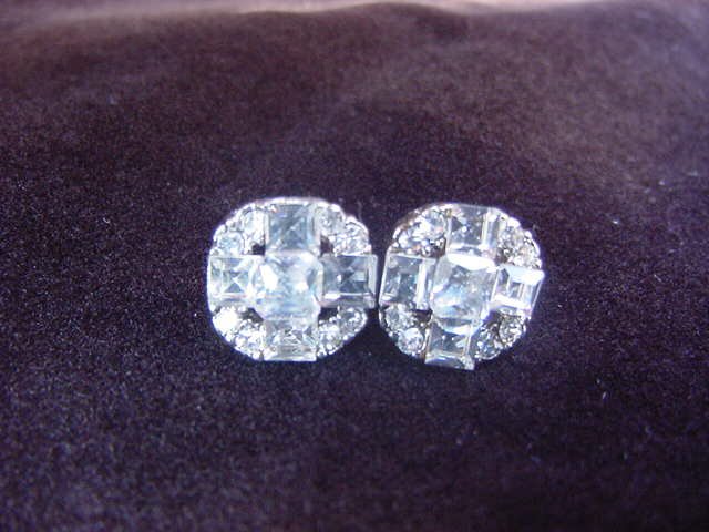 Quadruple Silver Plate Round Earrings