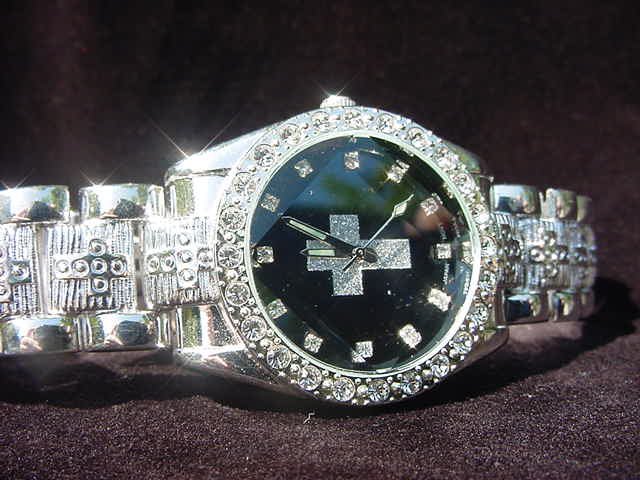 Paved CROSS - black background Watch