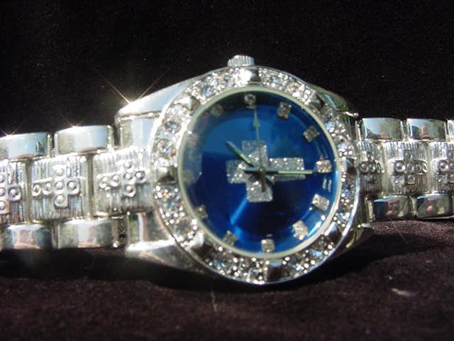 Paved CROSS - blue background Watch
