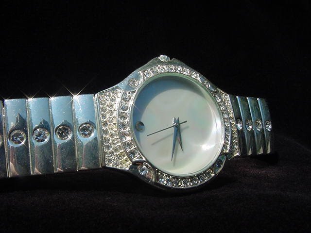 Mother-of-Pearl Bling Watch