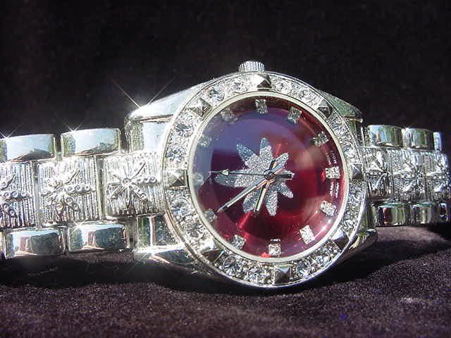 Paved Marijuana - red background Watch
