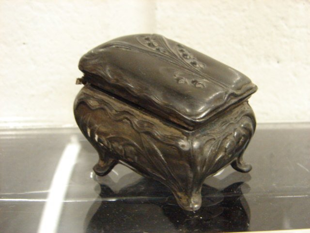 Victorian Metal Jewelry Casket Box
