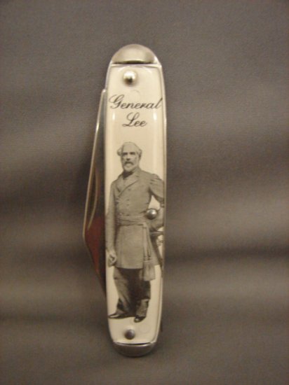 Collectible General Lee Photograph Pocket Knife