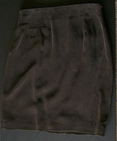 CLEARANCE DANA BUCHMAN Brown 100% Sandwashed Silk Skirt 8