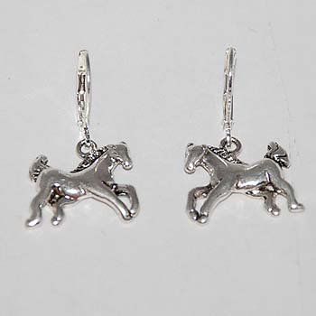 silver ponies earrings