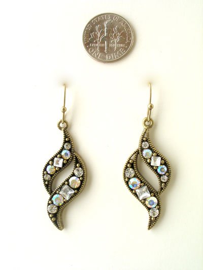 Rhinestone swirl earrings