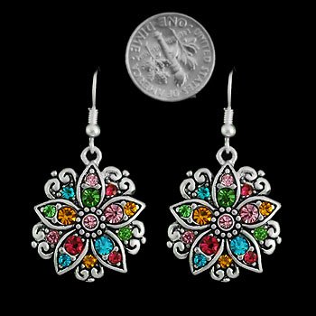 Multicolor Swarovski Crystal Earrings