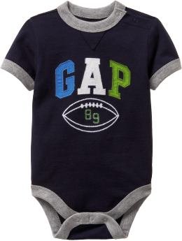 Baby Gap Romper - Football Ringer Bodysuit (12-18M)