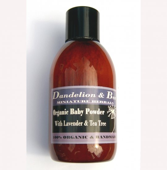 Organic baby powder with lavender and tea tree