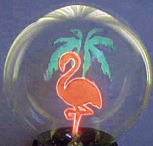 Flamingo with Palm Tree Novelty Light Bulb