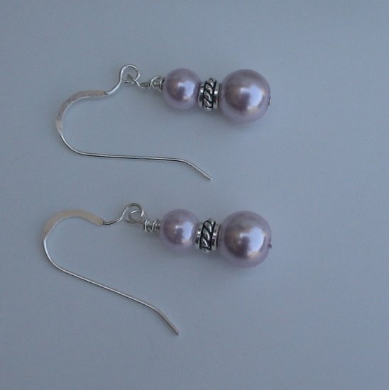 Beaded Lilac Earrings