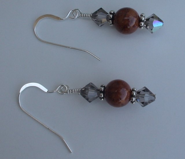 Beaded Fossil Earrings