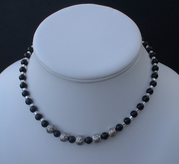 Beaded Mountain Jade Necklace