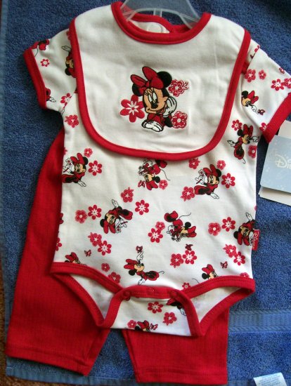 NEW Disney *MINNIE MOUSE* 3 piece set - 3-6months