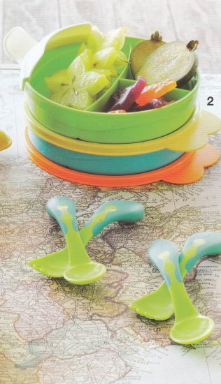 TupperCare Divided Bowl and Cutlery Set