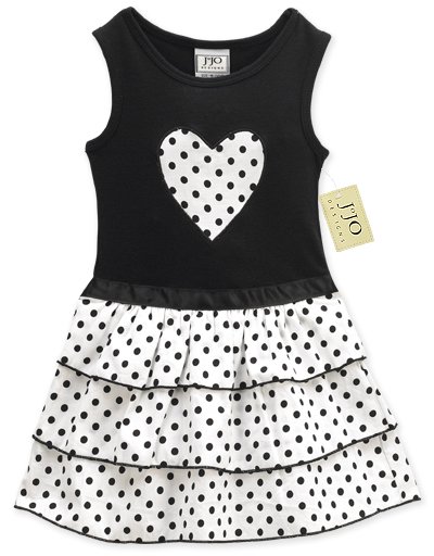 Black and White Dot Ruffle Dress 3-6 month