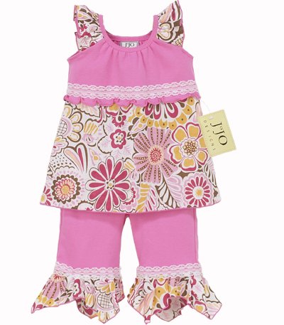 Pink Hankie Capri Outfit 3-6 months
