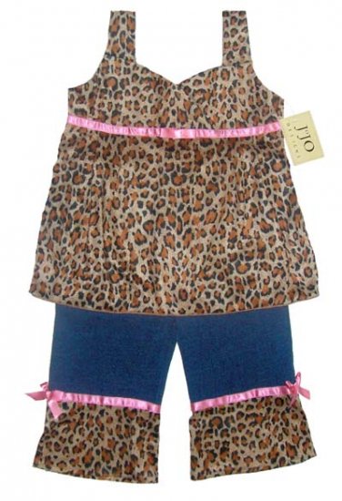 Leopard Print Jeans Outfit 3-6 months