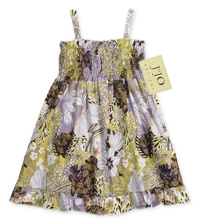 Purple and Green Smocked Dress 6-12