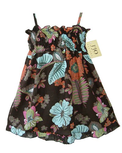 Light Blue and Chocolate Smocked Dress 6-12