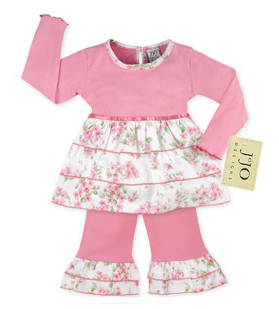 Light Pink Floral Rumba Outfit 6-12
