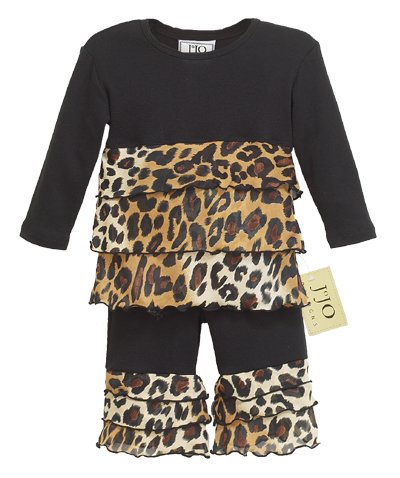 Leopard Print Rumba Outfit Long Sleeve 6-12