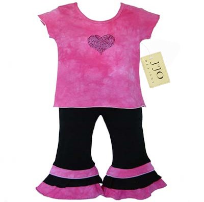 Pink and Black Tie Dye Outfit Short Sleeve 6-12