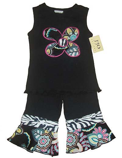 Zebra Print Floral Outfit 6-12