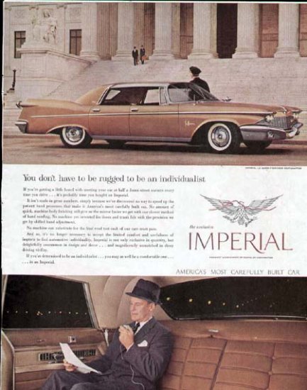 1960 Chrysler Imperial Vintage Car Print Ad-Le Baron Southampton