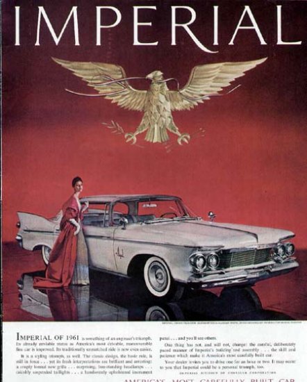 1961 Chrysler Imperial Crown Southampton Vintage Car Print Ad
