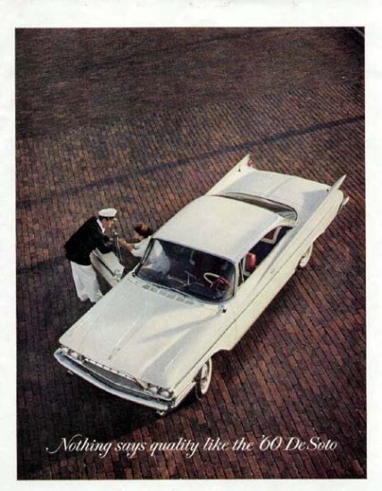 1960 De Soto Vintage Car Print Ad-White Color