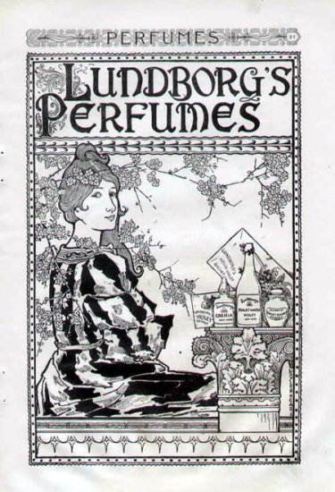 1895 Lundbor's Perfume Vintage Print Ad-Lovis Rhead Art