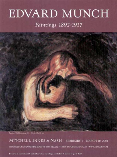 2001 Mitchell-Innes Nash Gallery Ad-Edvard Munch Vampire Art