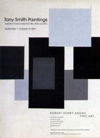 2001 Robert Henry Adams Gallery Print Ad-Tony Smith Art Artist