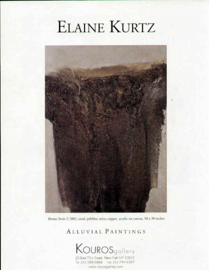 2001 Kouros Gallery Print Ad-Elaine Kurtz Art Artist