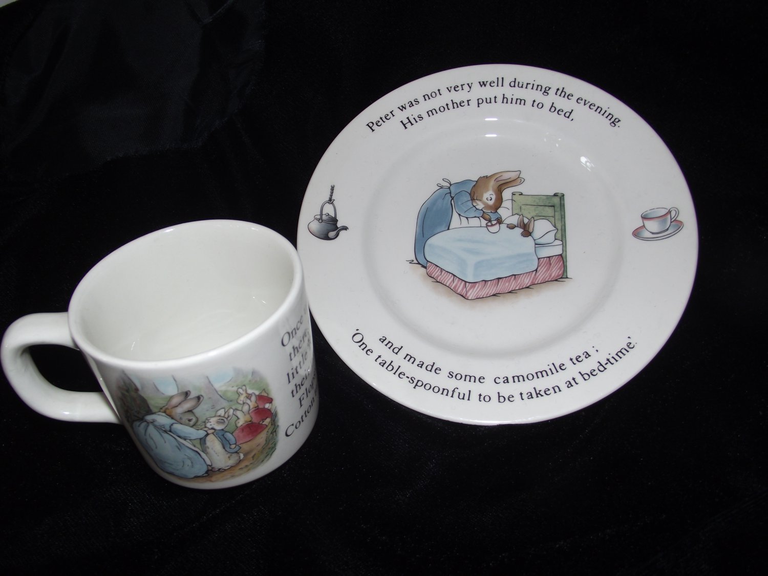 Wedgwood Peter Rabbit Cup & Plate Story Made England